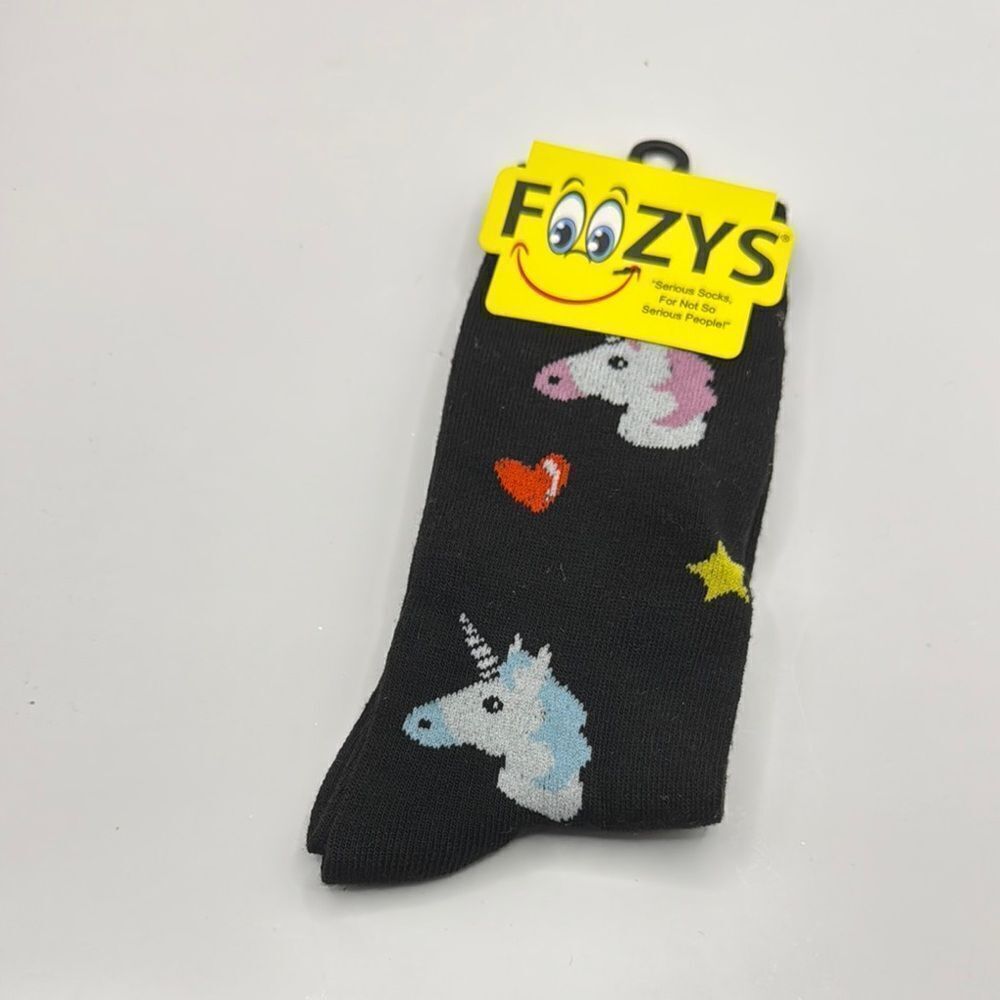 Foozys Unicorn Socks - Black